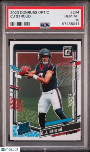 2023 Panini Donruss Optic CJ Stroud Rookie #244 PSA 10 Houston Texans