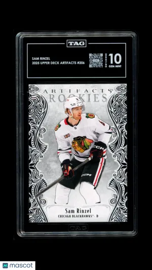 /999 2025 Upper Deck Artifacts Sam Rinzel #206 Rookies TAG 10