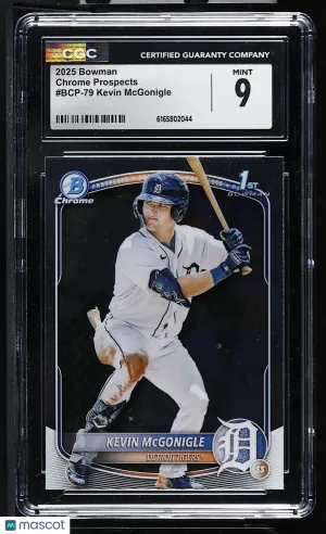 2025 Bowman Kevin McGonigle Rookie Chrome Prospects #BCP-79 CGC 9 Detroit Tigers