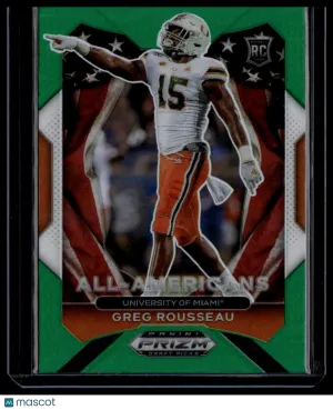 2021 Panini Prizm Draft Picks Greg Rousseau #200 Green Rookie