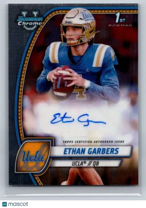 2024 Bowman University Autograph Football Auto Ethan Garbers UCLA Bruins #PA-EGA