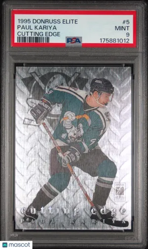 1995/96 Donruss Elite Cutting Edge Paul Kariya #5 PSA 9