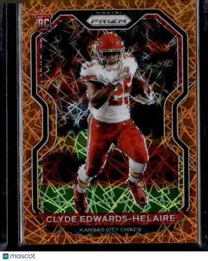 2020 Panini Prizm Clyde Edwards-Helaire #328 Orange Lazer RC