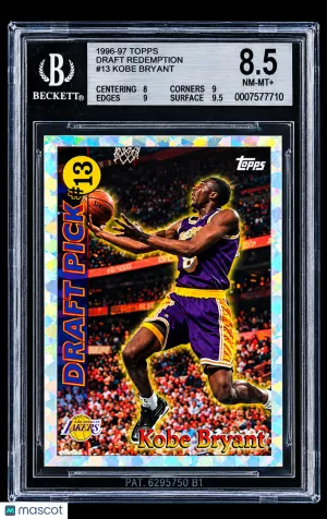 Kobe Bryant 1996-97 Topps #13 Draft Redemption RC BGS8.5 NM-MT+ Lakers