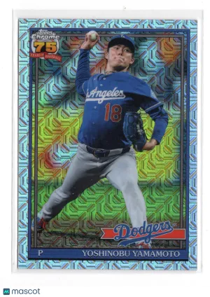 2024 Topps Update Series Yoshinobu Yamamoto #U91C-58 1991 Mojo Refractor