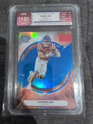 Cayden Lee 2025 Bowman Best U Blue Refractor #/150 Ole Miss Rebels