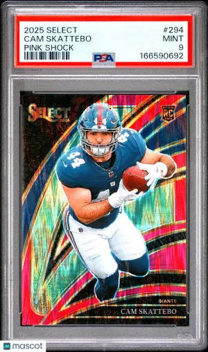 2025 Panini Select Cam Skattebo #294 Pink Shock front