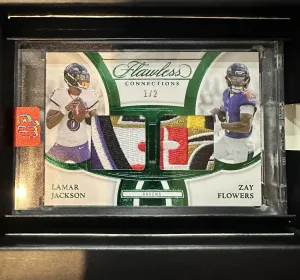 2025 Flawless Connections Lamar Jackson/Zay Flowers Numbered /2! 🔥🔥