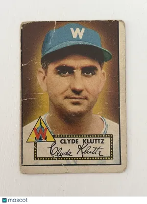 1952 Topps Clyde Kluttz #132 Low Grade