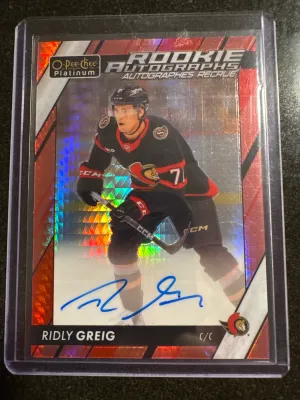 Ridly Greig Opcp Red Prizm Rookie Autographs /30