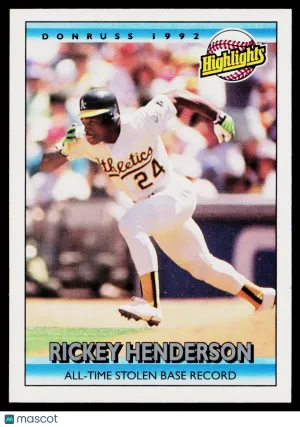 1991 Donruss Rickey Henderson #215