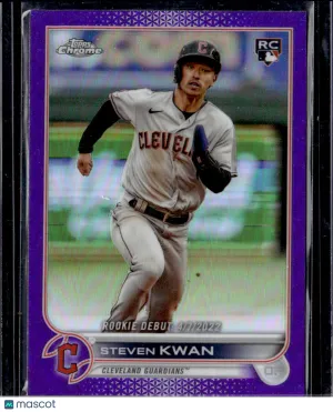 2022 Topps Chrome Update Steven Kwan #USC178 Purple RC