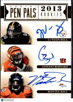 Joseph Randle Eddie Lacy Le'Veon Bell Marcus Lattimore Montee Ball Giovani Bernard 2013 Panini Pen Pals Auto Dallas Cowb