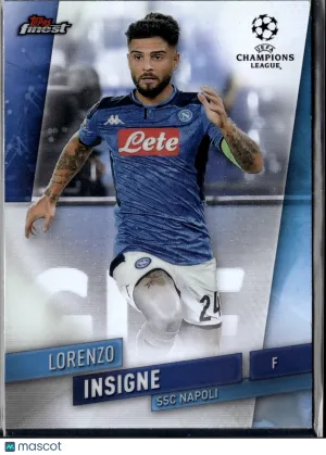 2018 Topps Finest UEFA Champions League Refractor #34 Lorenzo Insigne SSC Napoli Soccer Card