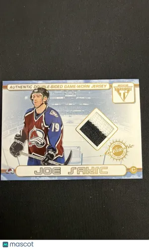 2001-02 Pacific Private Stock Titanium Alex Tanguay Joe Sakic #12 [Base] Memorabilia Insert