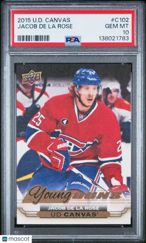 2015-16 Upper Deck Jacob De La Rose #C102 [Base] Rookie Insert PSA 10