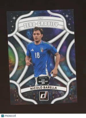 Nicolo Barella 2025 Panini Donruss Road to FIFA World Cup Zero Gravity #19 Italy