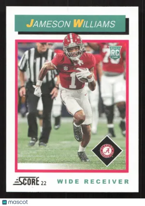 2022 Score Jameson Williams #TB9 1992 Throwback Rookie RC