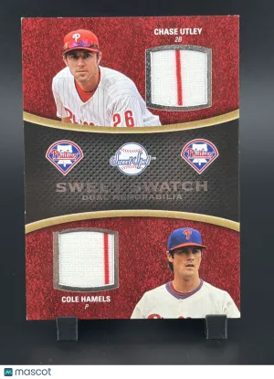 2008 Upper Deck Sweet Spot Cole Hamels Chase Utley #DS-UH Memorabilia