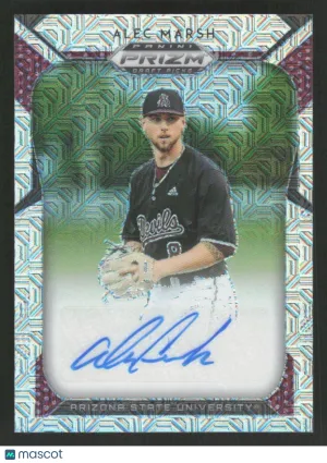 2019 Panini Prizm Draft Picks Alec Marsh #87 Autographs Hyper Mojo AU,SN