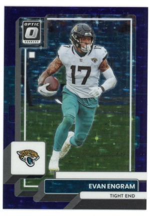 2022 Optic #101 Evan Engram Purple Stars Prizm 11/15