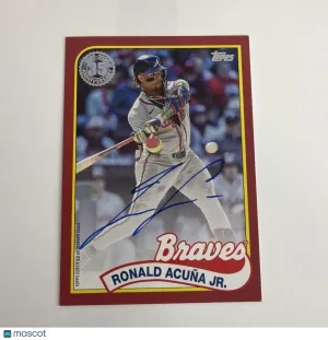 2024 Topps Series 1 Ronald Acuña Jr. #89BA-RAJ Red /25 Parallel/Variety Insert Topps