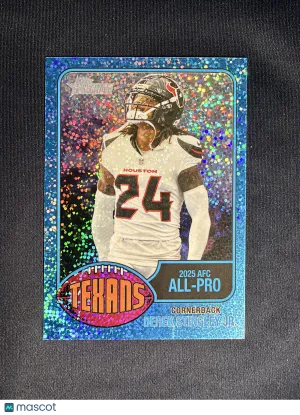 2026 Topps Heritage Derek Stingley Jr. #314 Chrome Light Blue Sparkle