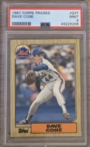 1987 Topps Traded Dave Cone PSA 9