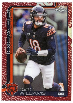 2025 Topps Chrome Caleb Williams Leather Refractor