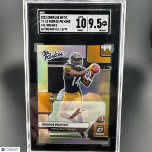 2022 Panini Donruss Optic George Pickens #TR-12 Optic Rookie SGC 9.5 Panini Authentic Auto 10