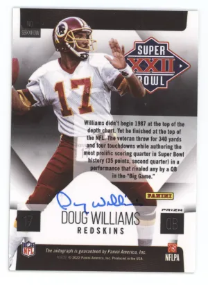 2022 Panini Prizm Super Bowl Autograph Doug Williams #SBXXII-DW back