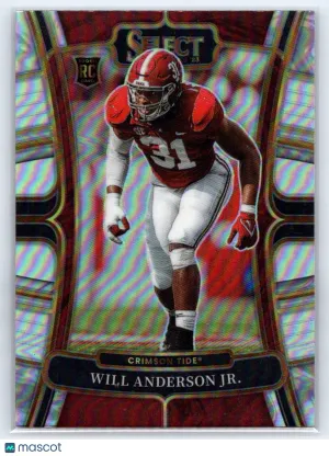 2023 Panini Select Draft Picks Will Anderson Jr. #13 Silver Prizm Alabama