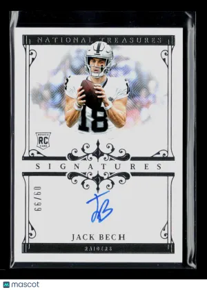 2026 Panini National Treasures Football Jack Bech #SIG-JBH RC Auto