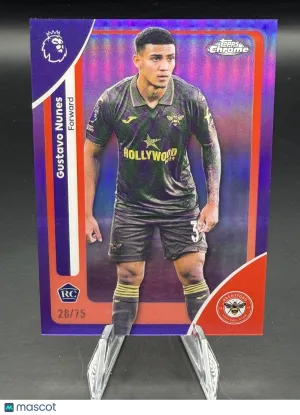 Gustavo Nunes 2026 Topps Chrome #31 Purple Refractor 28/75 - Brentford