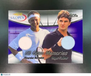 2008 Ace Authentic Grand Slam Roger Federer #USOM15 U.S. Open Memories Jerseys Silver