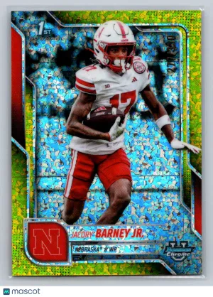 2025 Topps Bowman Chrome University Jacory Barney Jr #39 Yellow Mini-Diamond /350