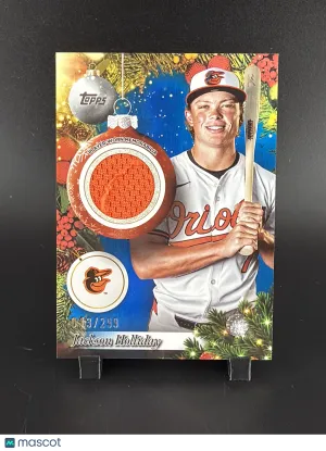 2025 Topps Holiday Jackson Holliday #PR-JH /299 Player-Worn Memorabilia Relic