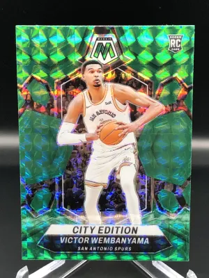 2023-24 Panini Mosaic No.282 City Edition Green Victor Wembanyama Rookie Card