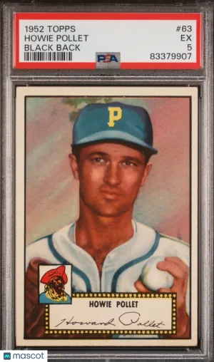 1952 Topps Howie Pollet #63 [Base] Base Set PSA 5 Topps
