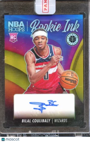 Bilal Coulibaly 2024 Panini Hoops Premium Stock RC Auto /10 Washington Wizards