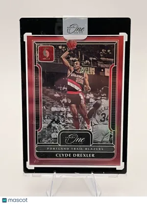 Clyde Drexler 2022-23 Panini One and One #177 Red Portland Trail Blazers