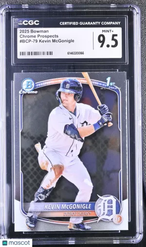 2025 Bowman Kevin McGonigle Rookie Chrome Prospects #BCP-79 CGC 9.5 Detroit Tigers