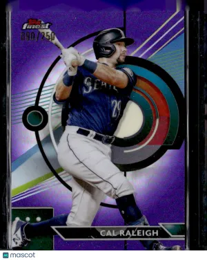 2023 Topps Finest Cal Raleigh #99 Purple Refractor /250