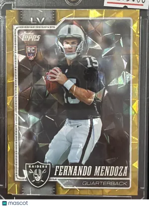 2026 Topps Fernando Mendoza #301 Gold /50 RC
