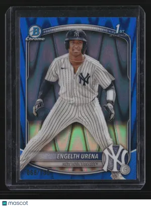 Engelth Urena 2025 Bowman Chrome Prospect #BCP16-Blue RayWave Refractor /150