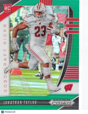2020 Panini Prizm Draft Picks Jonathan Taylor Green Rookie RC #106 Wisconsin Badgers