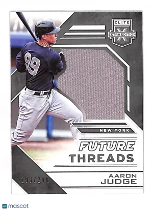 2016 Panini Elite Extra Edition Aaron Judge Future Threads Patch Rookie Memorabilia #FTSA-AJ New York Yankees