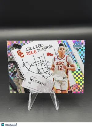 JuJu Watkins 2024 Bowman U College Rule Playbook #CRP-23 X-Fractor - USC Trojans