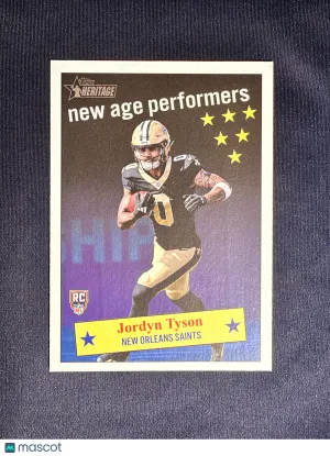 2026 Topps Heritage Jordyn Tyson #NAP-11 New Age Performers RC