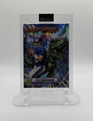 2026 Wild Card Dino-Might Dino Eruption Eli Manning Quarterback #/2 Rare Low Numbered!